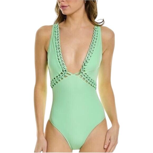 NWT Moeva Klara One-Piece Mint Green Swimsuit – Sz Small - Picture 1 of 4